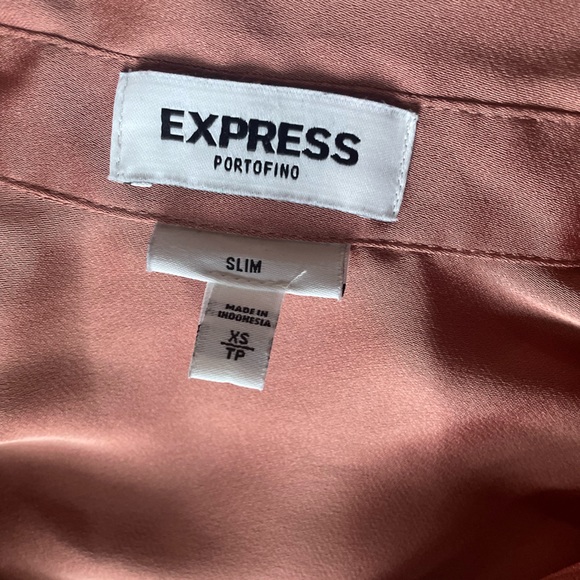 2PIECE- EXPRESS brown and lilac button down long sleeve shirt - Picture 3 of 7